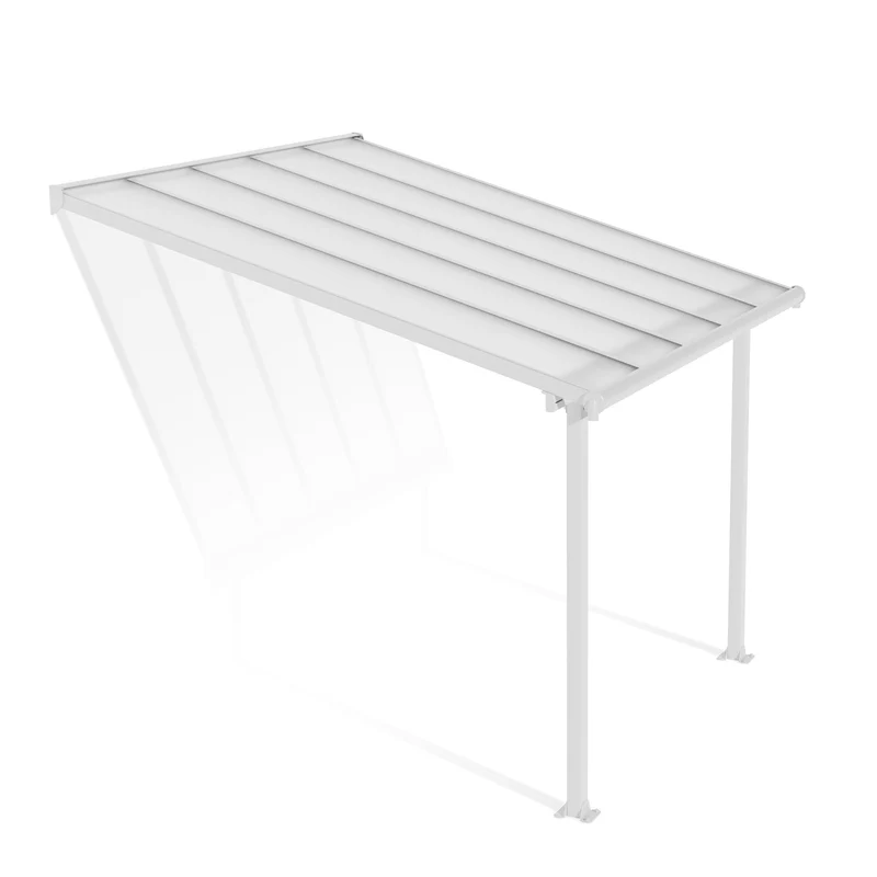 Pergola Olympia 300 x 307 cm – Blanc, polycarbonate 16 mm, aluminium robuste