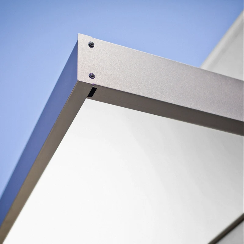 Auvent de porte Sophia 95 x 215 cm gris anthracite – polycarbonate 4 mm, aluminium, anti UV