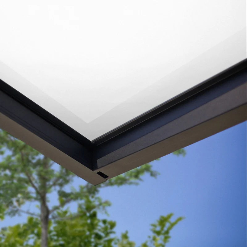 Auvent de porte Sophia 95 x 215 cm gris anthracite – polycarbonate 4 mm, aluminium, anti UV