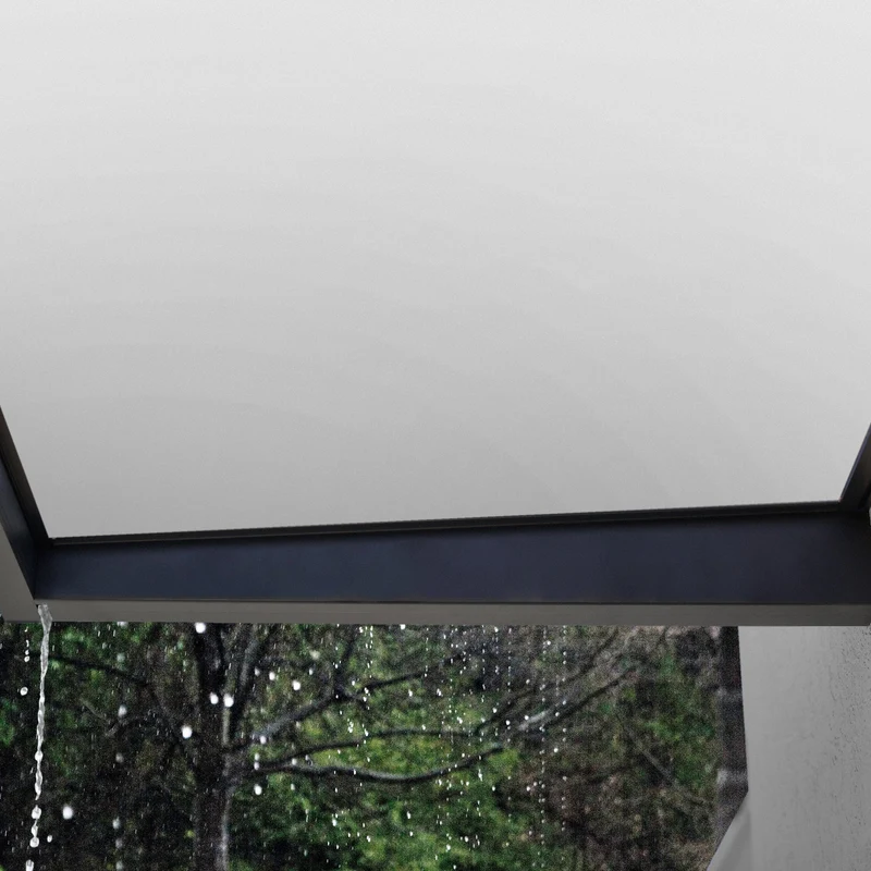 Auvent de porte Sophia 95 x 215 cm gris anthracite – polycarbonate 4 mm, aluminium, anti UV