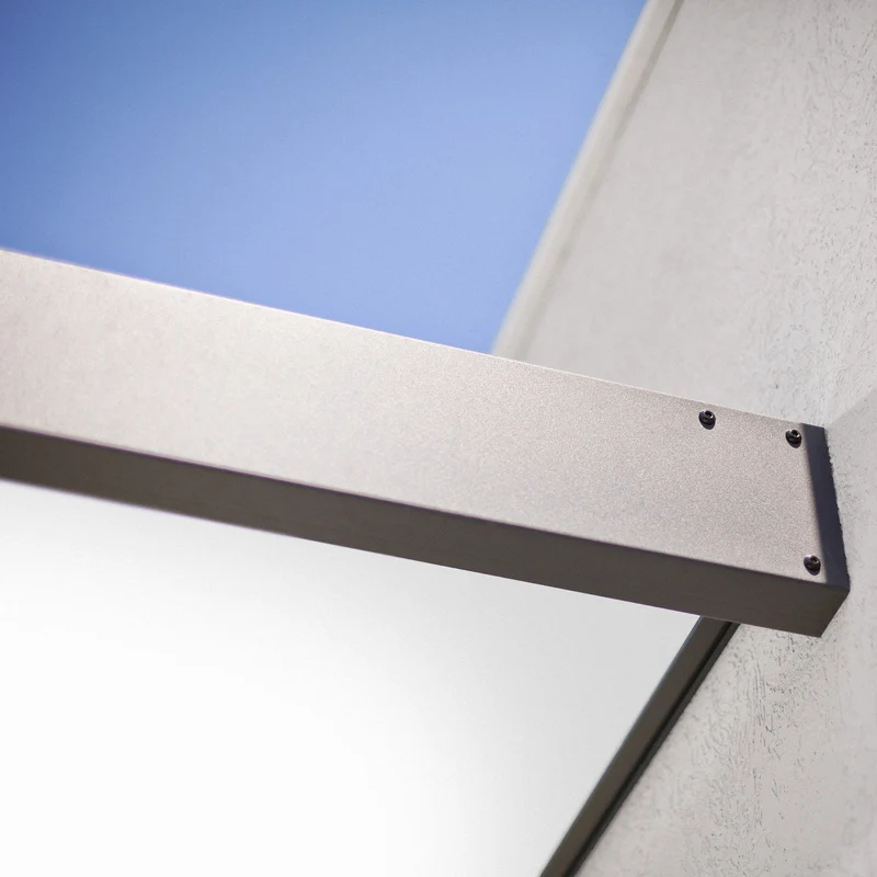 Auvent de porte Sophia 95 x 215 cm gris anthracite – polycarbonate 4 mm, aluminium, anti UV