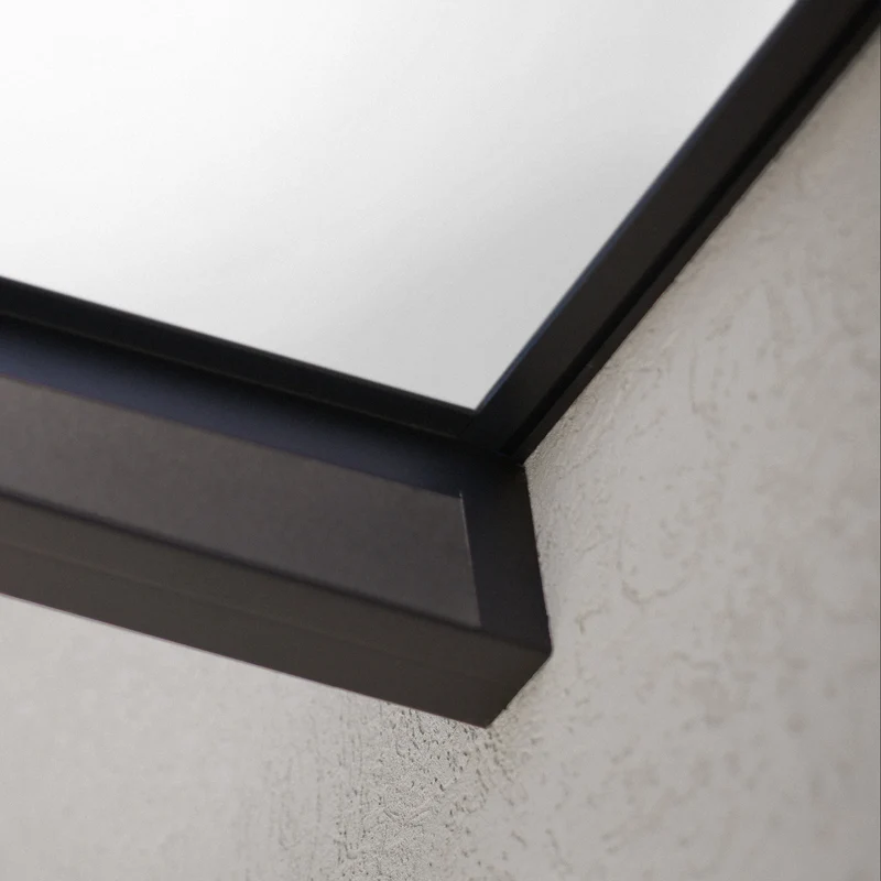 Auvent de porte Sophia 95 x 160 cm gris anthracite – polycarbonate 4 mm, aluminium, anti UV