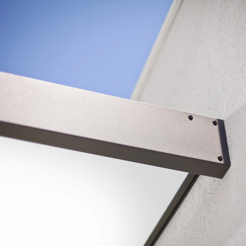 Auvent de porte Sophia 95 x 160 cm gris anthracite – polycarbonate 4 mm, aluminium, anti UV