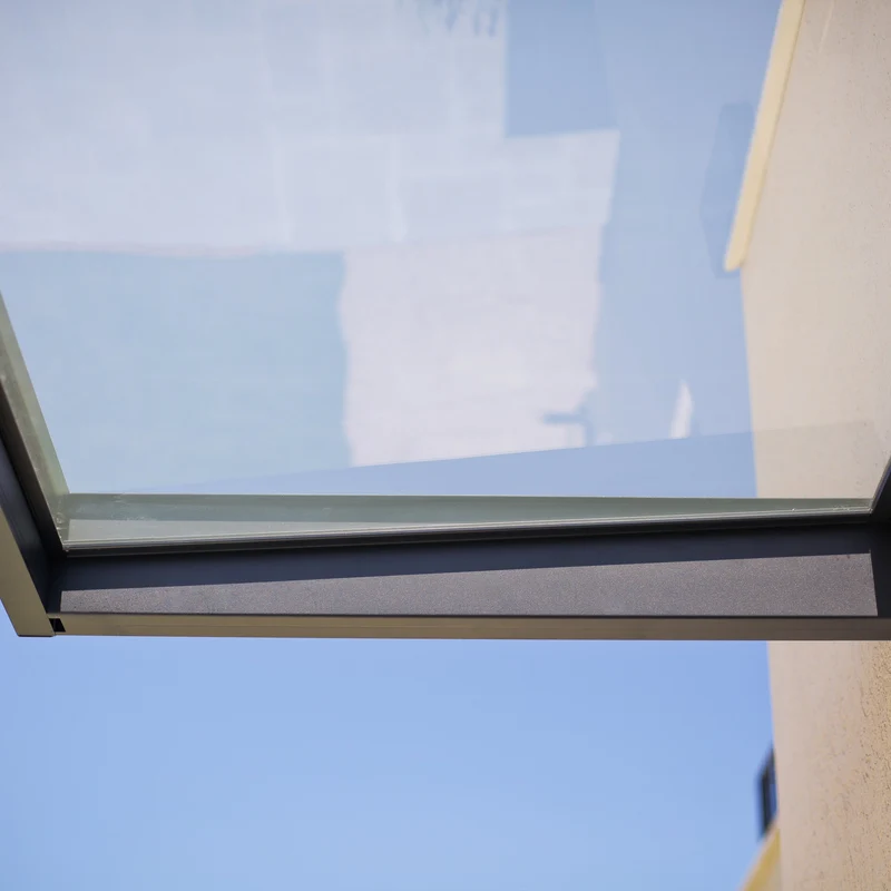 Auvent de porte Sophia 215 x 95 cm gris anthracite – polycarbonate 4 mm, aluminium, anti UV