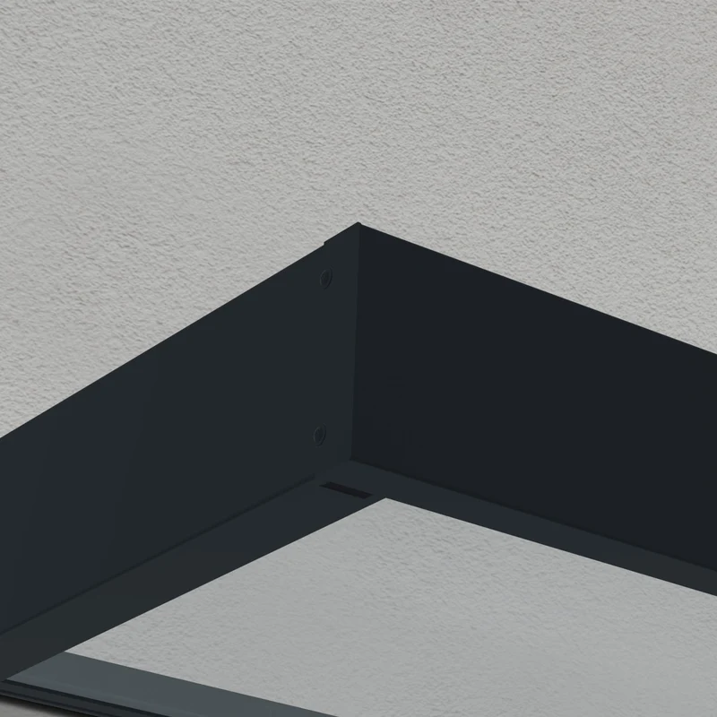 Auvent de porte Sophia 215 x 95 cm gris anthracite – polycarbonate 4 mm, aluminium, anti UV
