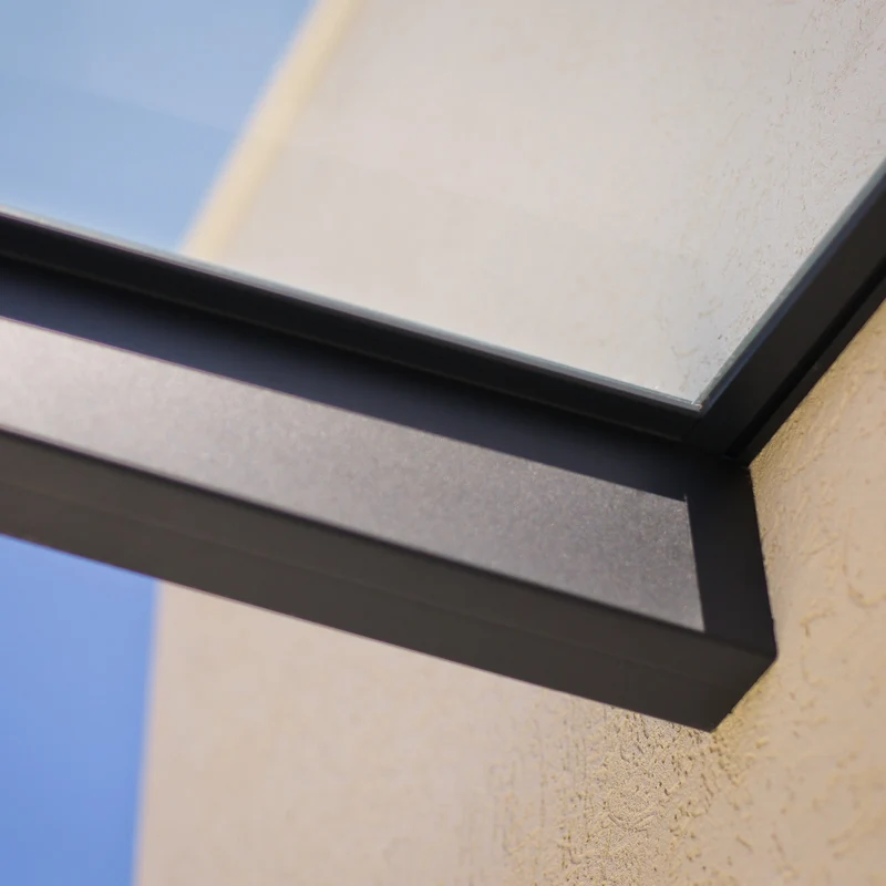 Auvent de porte Sophia 160 x 95 cm gris anthracite – acrylique 4 mm, aluminium, anti UV, sans entretien