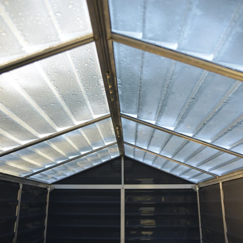 Abri de jardin Skylight 4,2 m² Midnight Grey 185 x 229 cm – polycarbonate aluminium, anti UV, sans entretien