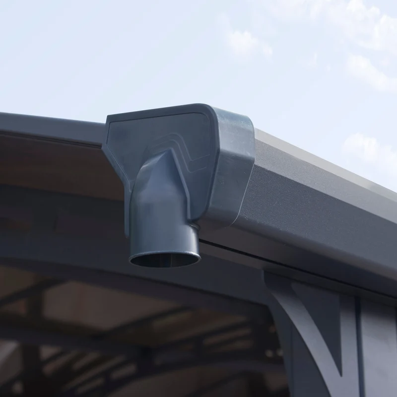 Carport Arcadia 11 m² 3,25 x 2,19 m aluminium anthracite – polycarbonate 6 mm, anti UV, 150 kg/m²