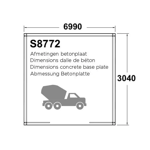 Abri de jardin Sagres Visio - avec espace ouvert - 3,04 x 3,04 + 3,95 m - sapin du Nord certifié - toiture plate - baie vitrée coulissante - bois imprégné