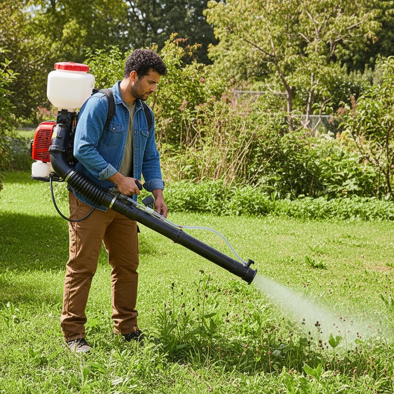 Atomiseur pulvérisateur thermique 52CC 14L – Portée 18 m pour vignes, vergers et traitements phytosanitaires