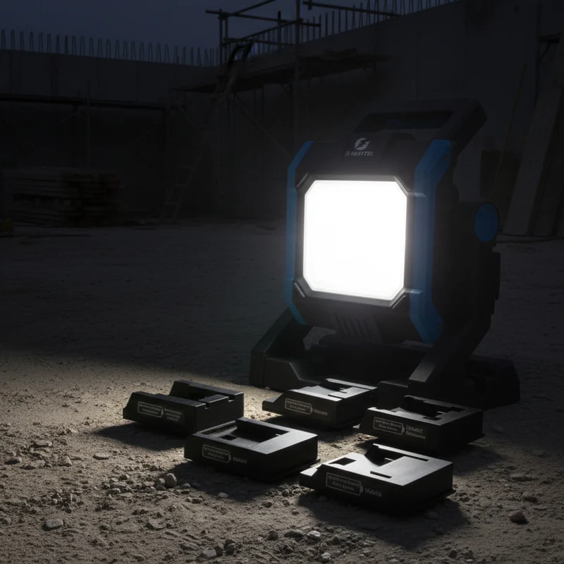 Projecteur de chantier LED 35W multi-batterie 18-20V – 4000 lumens IP65 I-Watts Pro