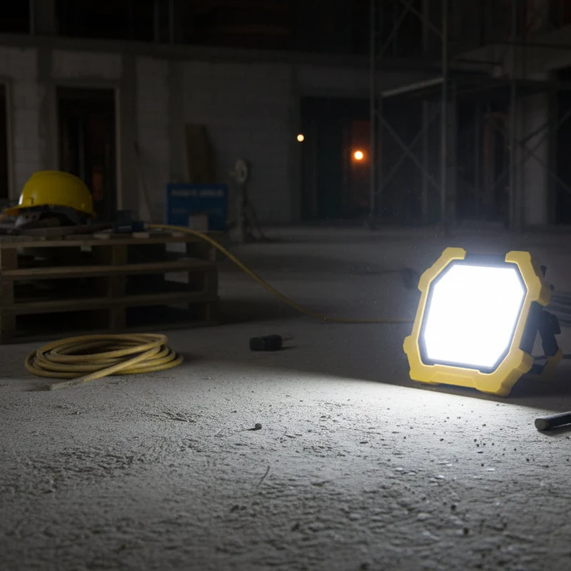 Projecteur LED de chantier 40W 4300 lumens IP54 IK08 – éclairage de travail puissant et portable