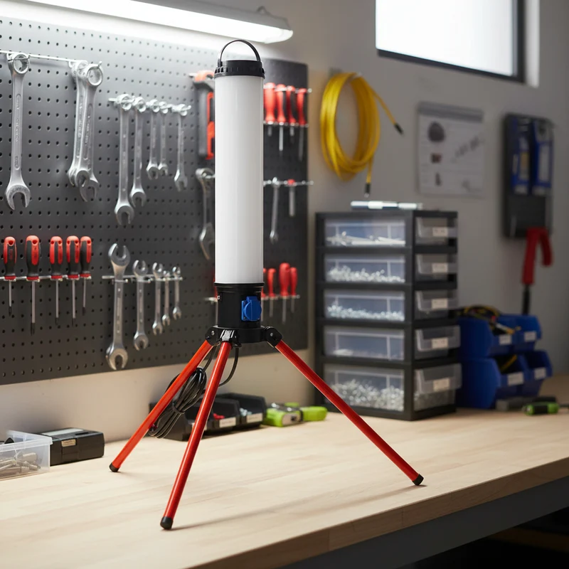 Projecteur LED de chantier 100W sur trépied 360° 10 000 lumens IP54 – éclairage chantier professionnel