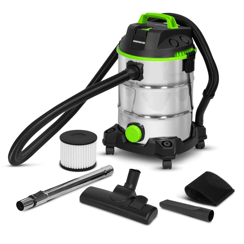 Aspirateur eau et poussières 30L – 1400W – Cuve inox – Fonction soufflerie – Accessoires inclus