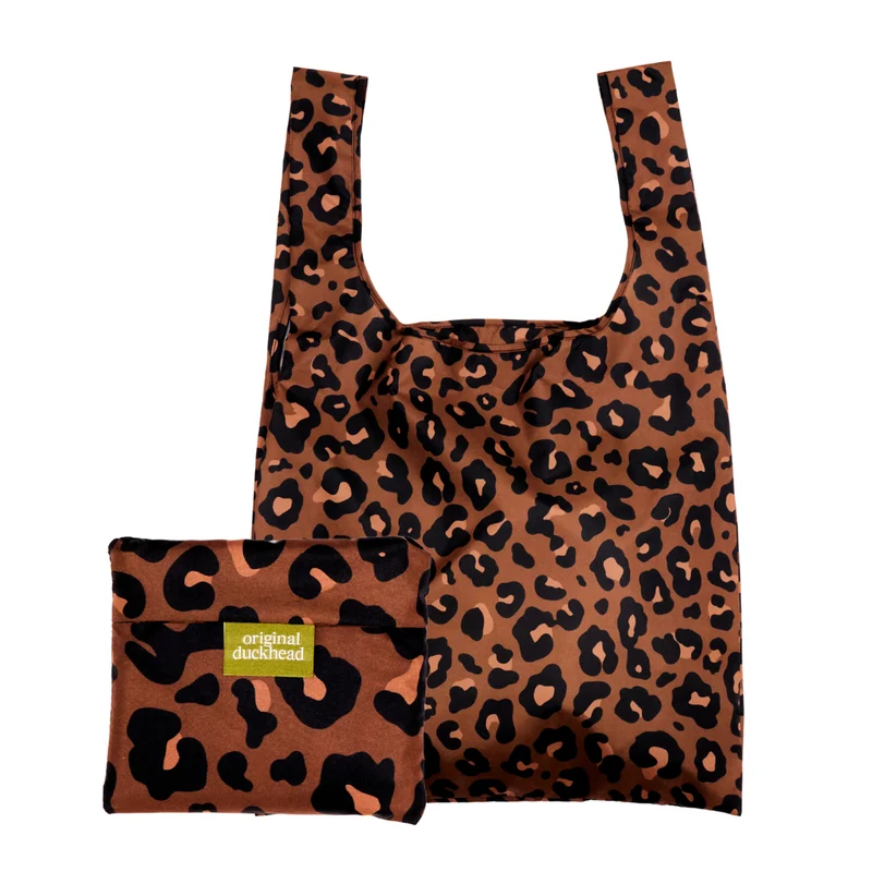 Borsa Riutilizzabile Ecologica in rPET Stampa Leopardata