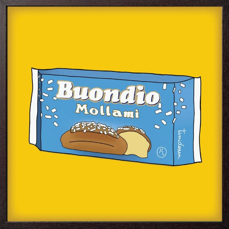 Poster Illustrato Buondio Mollami 20x20 cm Timidessen