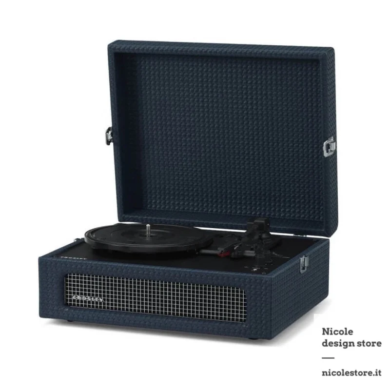 Giradischi Bluetooth 3 Velocità Voyager Blu Avio Crosley