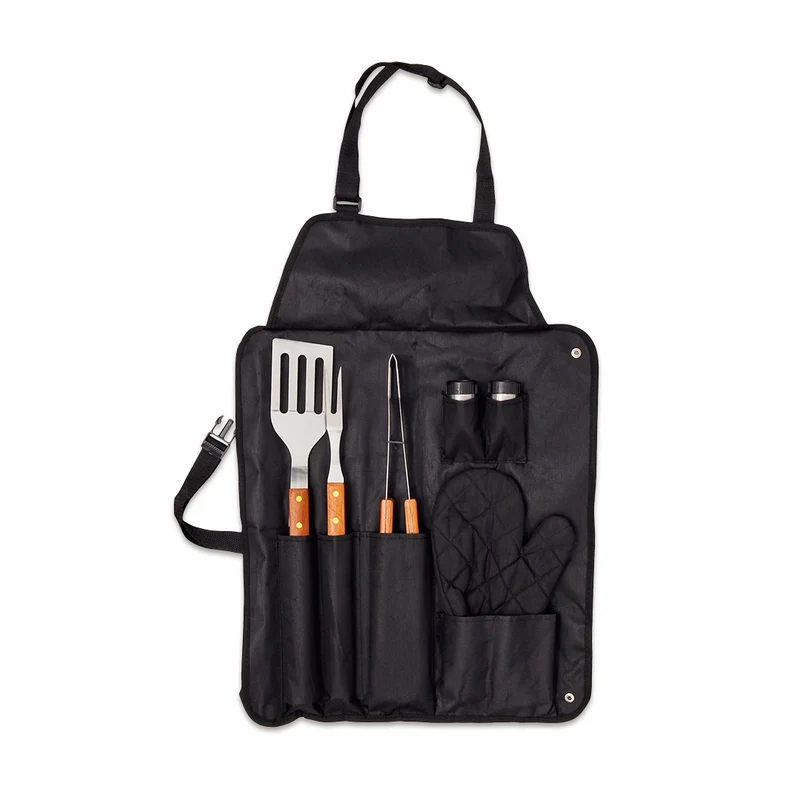 Set de barbecue 7 accessoires en acier inoxydable et polyester 600d NORTH