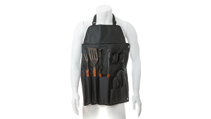 Set de barbecue 7 accessoires en acier inoxydable et polyester 600d NORTH