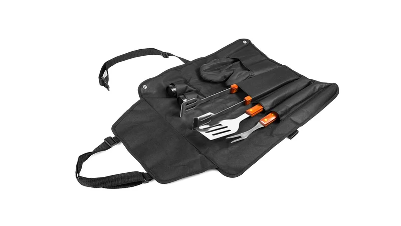 Set de barbecue 7 accessoires en acier inoxydable et polyester 600d NORTH