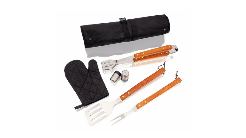 Set de barbecue 7 accessoires en acier inoxydable et polyester 600d NORTH