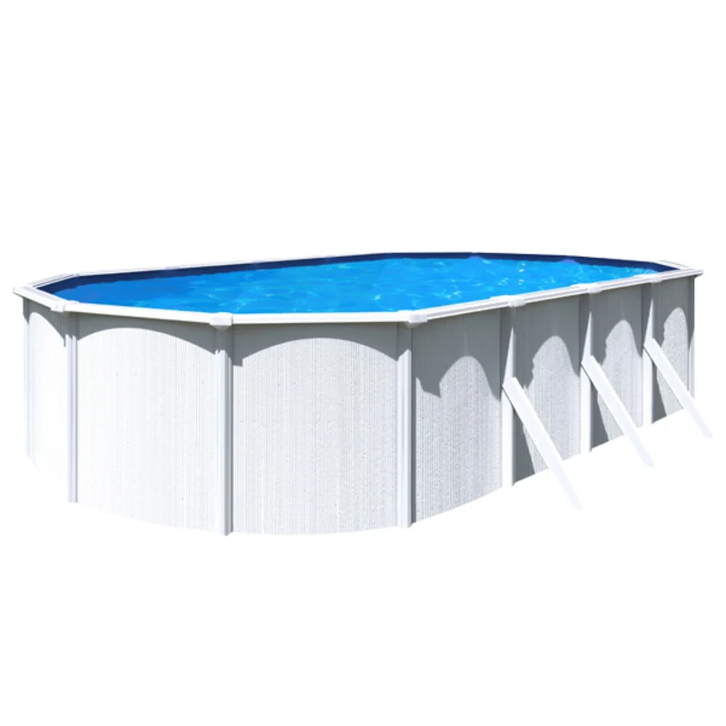 Piscine hors sol Saphir 7,60 x 3,90 m – Rectangulaire – 26 m³ – Acier galvanisé ondulé et prélaqué