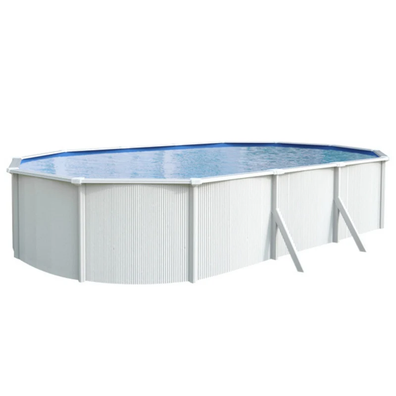 Piscine métal Saphir 6,35 x 3,90 x 1,20 m – 21 m³ – Acier galvanisé laqué blanc