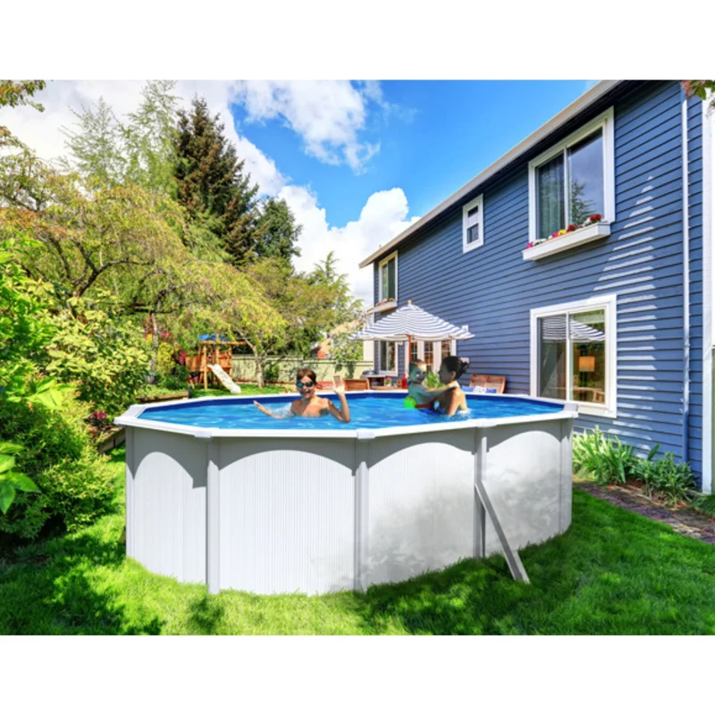 Piscine hors-sol métal Saphir 5,15 x 3,90 x 1,20 m – 16 m³ – Acier galvanisé ondulé et prélaqué