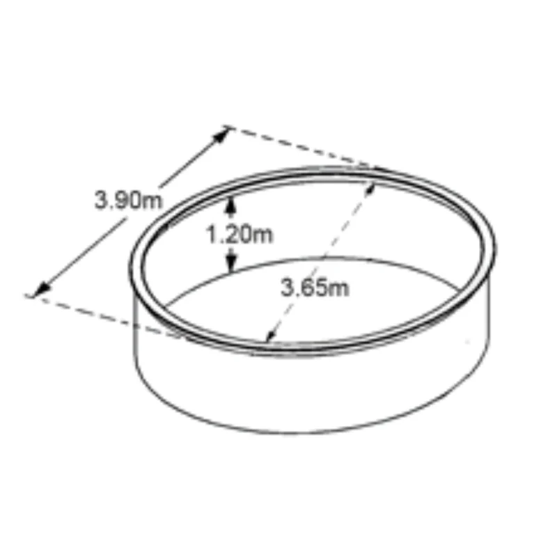 Piscine hors-sol Saphir Ø3,90 x H1,20 m – 11 m³ acier galvanisé