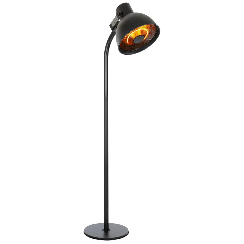 Chauffe-terrasse sur pied Helios avec télécommande – 2000W – 3 niveaux – Sécurité anti-basculement – Portée de 15 m²
