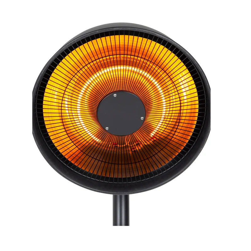 Chauffe-terrasse sur pied Helios avec télécommande – 2000W – 3 niveaux – Sécurité anti-basculement – Portée de 15 m²