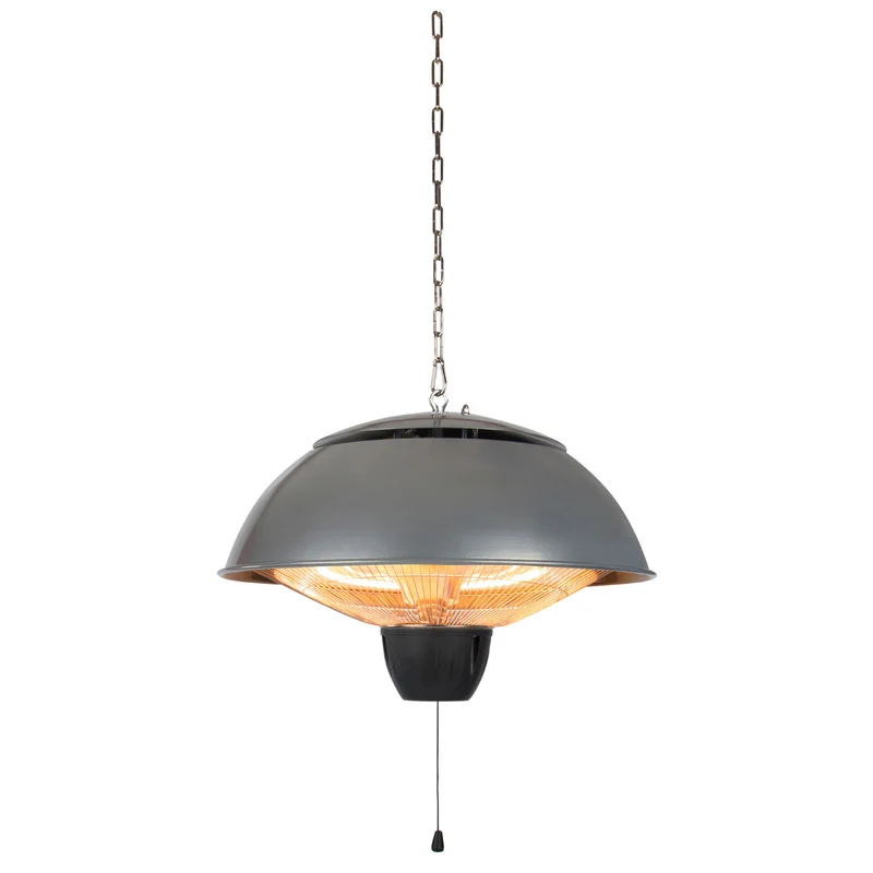 Chauffe-terrasse Kratos infrarouge suspendu 1500W – À chaîne – Acier – 14 m² de portée