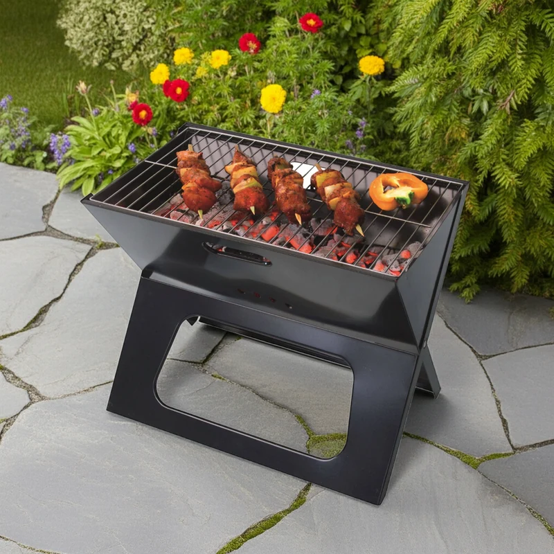 Mini barbecue portable 40 cm – Idéal camping, compact et non polluant – 3,5 kg