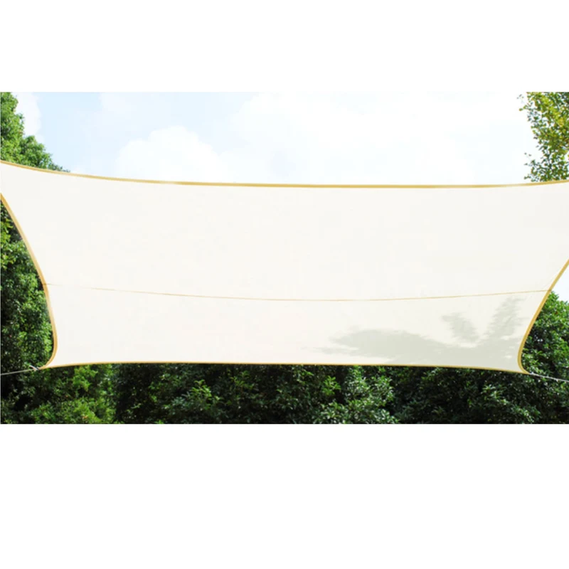 Voile d’ombrage rectangulaire – 3 x 4m - crème - Polyester 180g/m² – Anti-UV – Résistant à l’eau