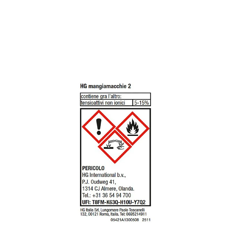 HG Mangiamacchie n. 2 Smacchiatore Pennarelli Grasso Olio 50ml