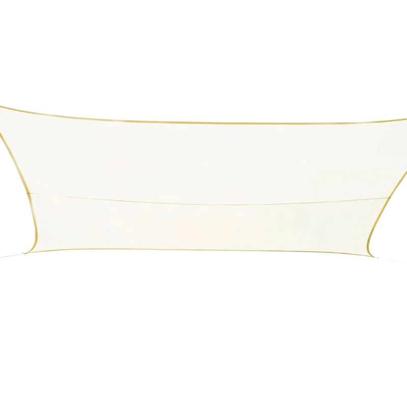 Voile d’ombrage rectangulaire - 4x3 m - crème – PE 180g/m² – Anti-UV 90%