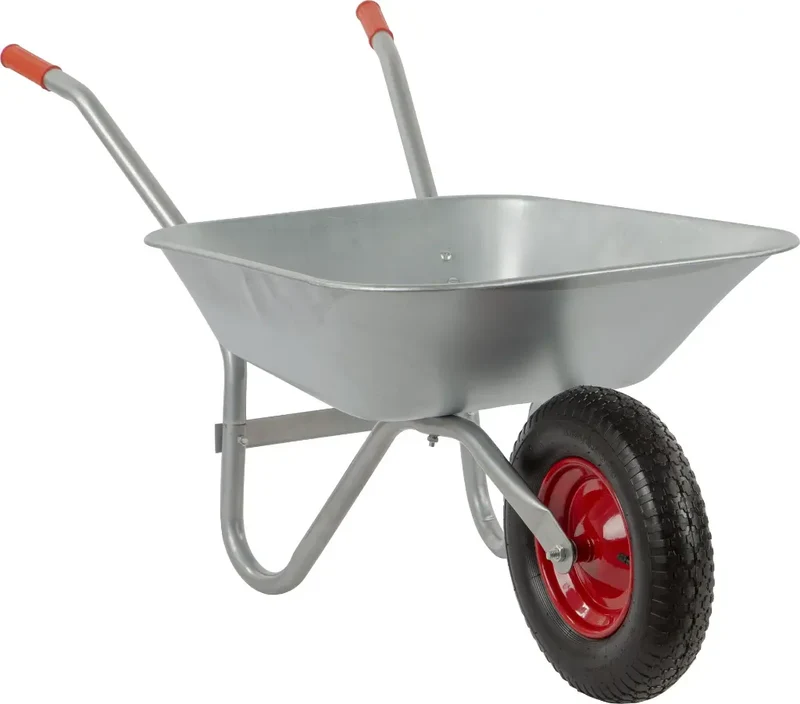 Brouette galvanisée 85L – roue à air – Capacité 100 kg
