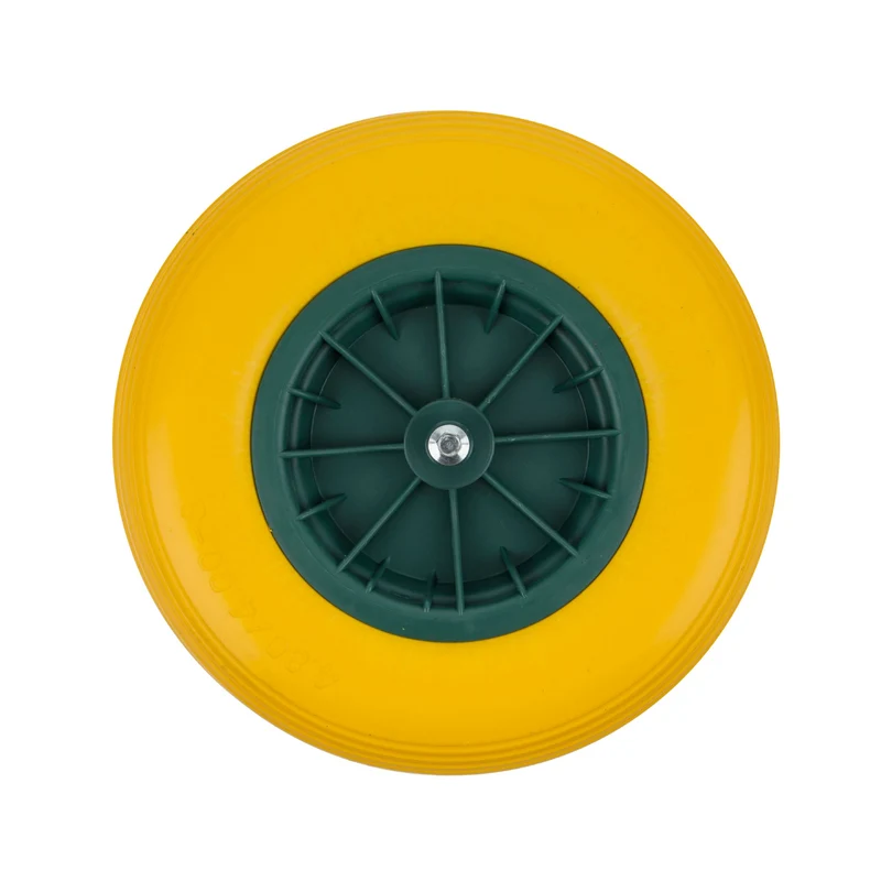 Roue pleine pour brouette – jaune - axe inclus