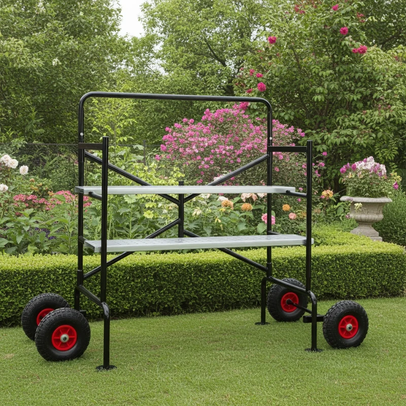 Échafaudage domestique pliable – Hauteur max. 2,80 m, plateforme réglable