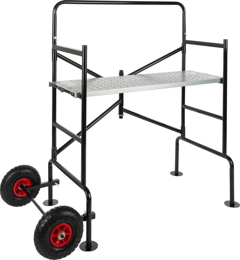Échafaudage domestique pliable – Hauteur max. 2,80 m, plateforme réglable
