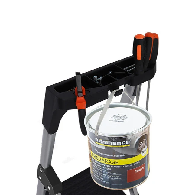 Escabeau 5 marches aluminium léger avec marches larges 12 cm – Confort et hauteur jusqu’à 3 m