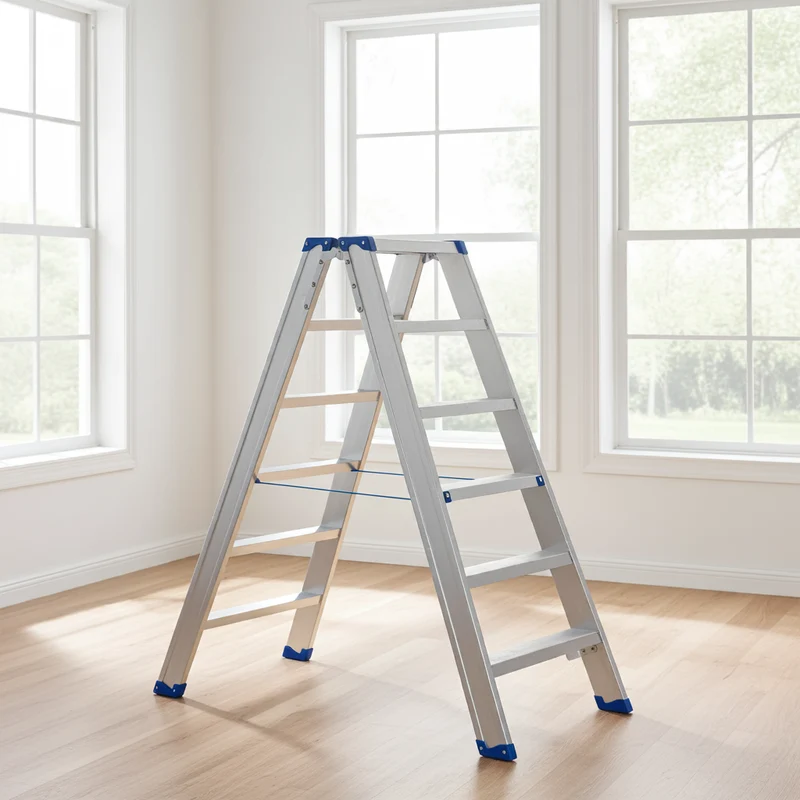 Escabeau professionnel double accès 2x6 marches en aluminium