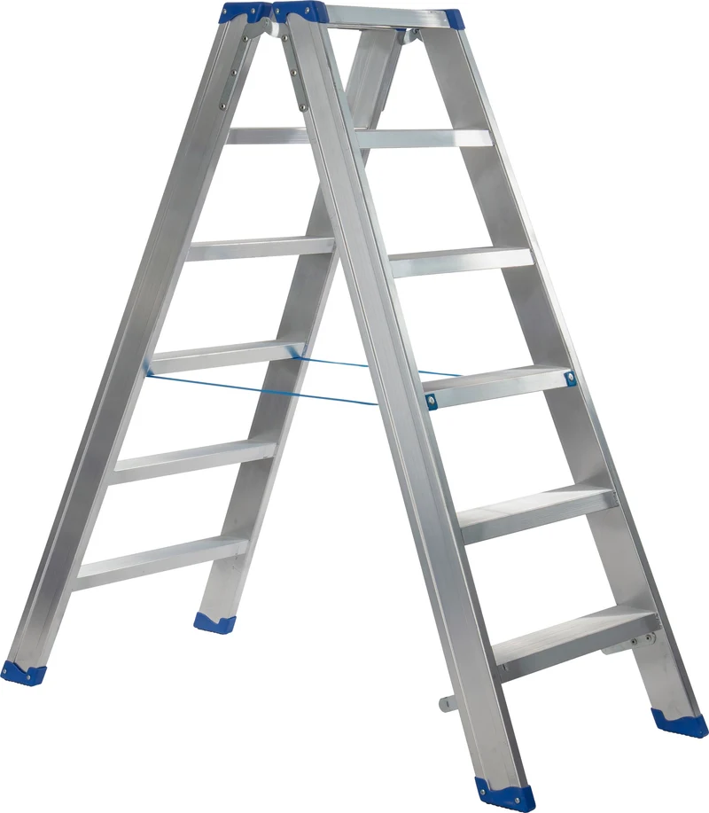 Escabeau professionnel double accès 2x6 marches en aluminium