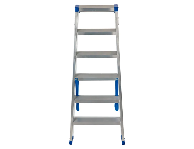 Escabeau professionnel double accès 2x6 marches en aluminium