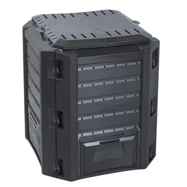 Composteur 380L – Pratique, avec Trappe et Grand Couvercle