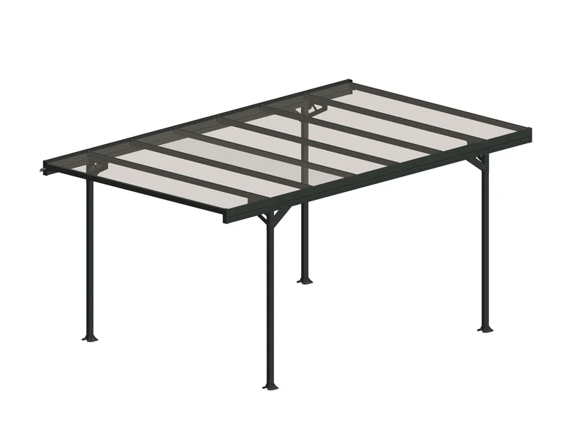 Carport aluminium 15,73 m² - Polycarbonate - Fabrication française - Résistant neige et vent
