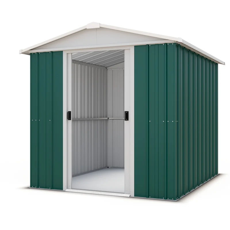 Abri de jardin métal Northdale - 2,02 x 2,17 x 1,89 cm - double- porte coulissante - robuste, spacieux et sans entretien