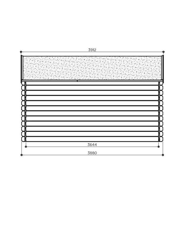 Abri de jardin bois Agnès - 5,08 x 3,88 x 2,32 m – sapin du Nord certifié - double porte et fenêtres plexiglass
