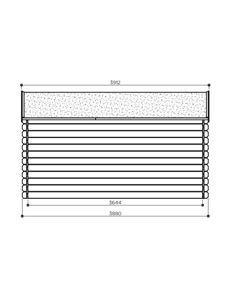 Abri de jardin Victor - 4,18 x 3,88 m - sapin du Nord certifié - double-porte avec fenêtres