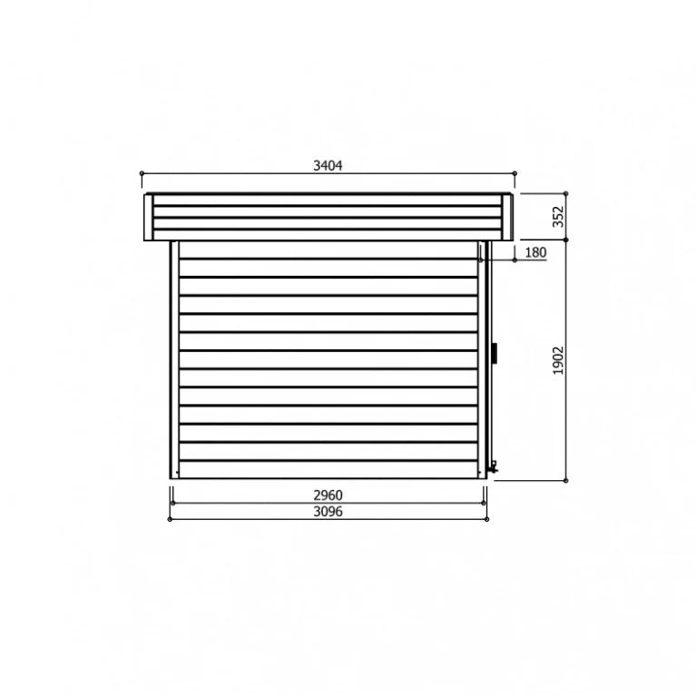 Abri de jardin Malmö - 3,9 x 3,09 m - sapin du Nord certifié- toiture plate - double-porte avec fenêtres - bois imprégné